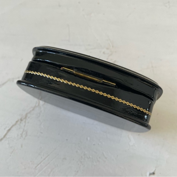 Russian lacquer box Birds, Palekh Black and Red Bird Trinket Box Jewelry Case - Picture 5 of 9